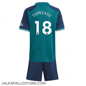 Arsenal Takehiro Tomiyasu #18 Kolmaspaita Lapsille 2023-24 Lyhythihainen (+ shortsit)